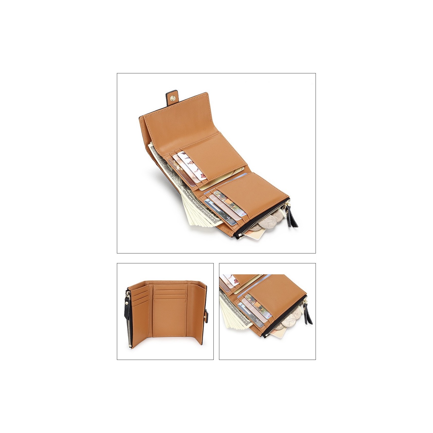 Жіночий шкіряний гаманець Kelly чорний