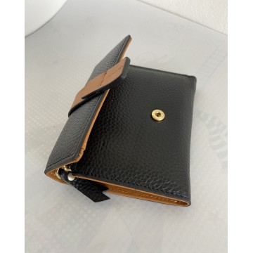 Женский кожаный кошелек Kelly черный фото