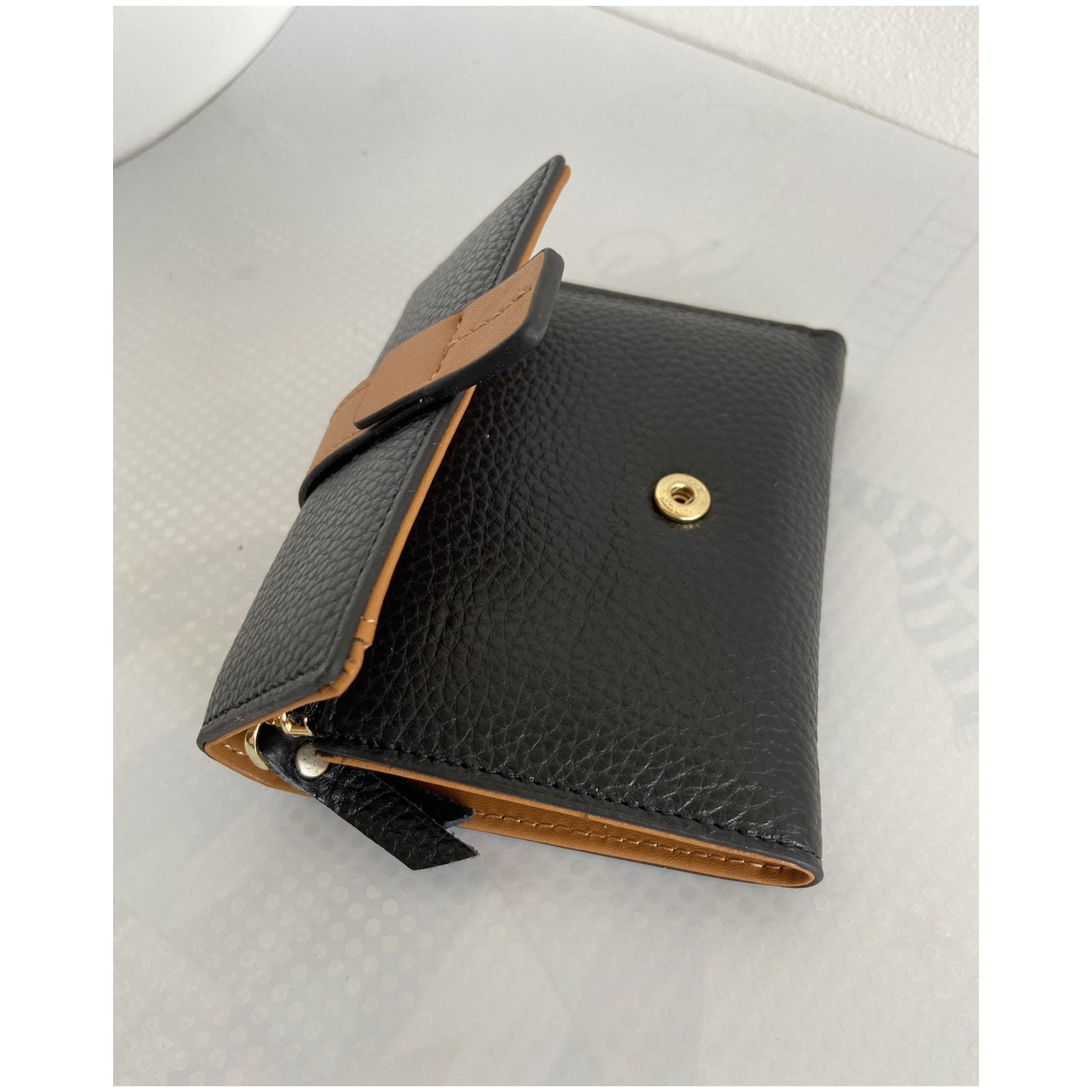 Женский кожаный кошелек Kelly черный