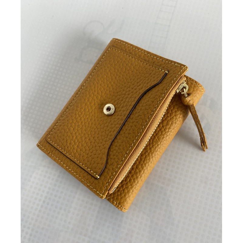 Жіночий шкіряний гаманець Whitney гірчичний - 3 фото