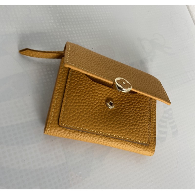 Женский кожаный кошелек Whitney горчичный - 5 фото