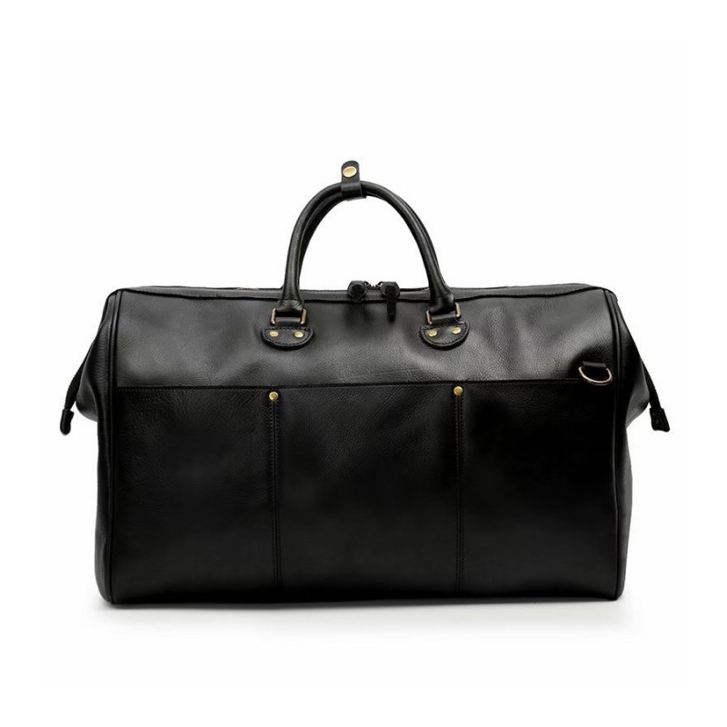 Мужская кожаная дорожная сумка Hubert черная