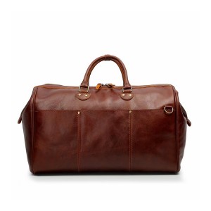 Чоловіча шкіряна дорожня сумка Hubert коричнева