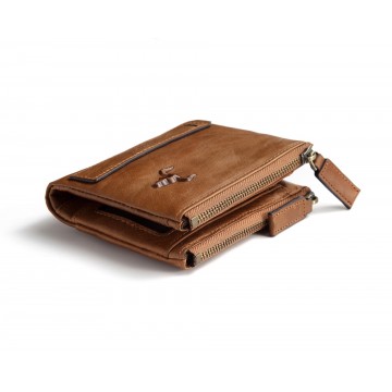 Мужской кожаный кошелек Corrida светло-коричневый фото