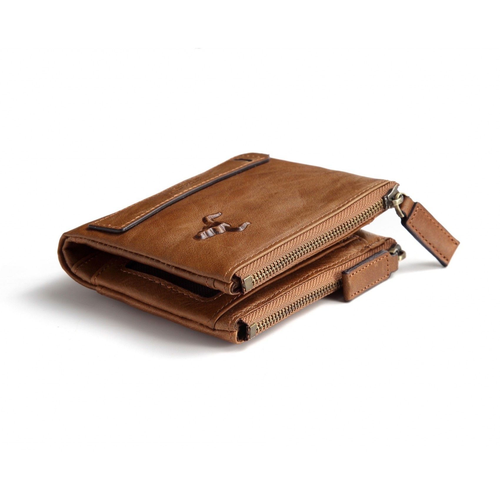 Мужской кожаный кошелек Corrida светло-коричневый