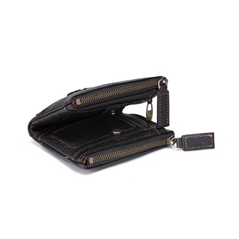 Мужской кожаный кошелек Corrida черный - 5 фото