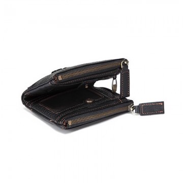 Чоловічий шкіряний гаманець Corrida чорний фото
