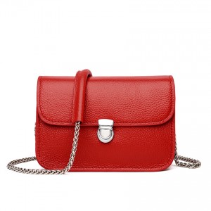 Женская кожаная сумка-клатч Erin красная