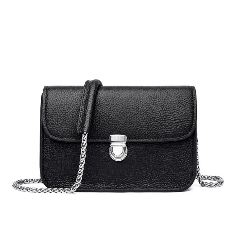 Жіноча шкіряна сумка-клатч Erin чорна