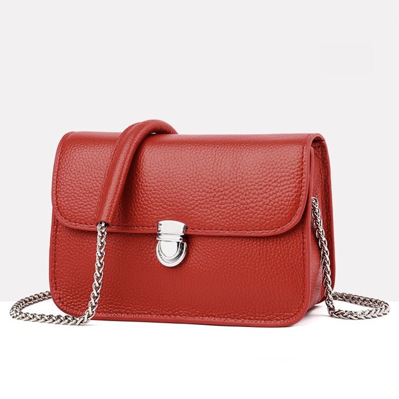 Жіноча шкіряна сумка-клатч Erin червона - 2 фото