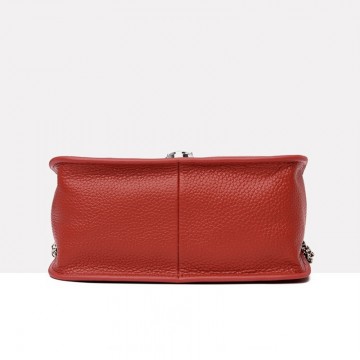Жіноча шкіряна сумка-клатч Erin червона фото