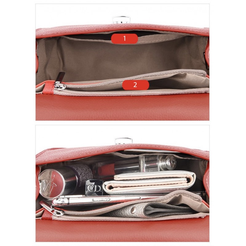 Жіноча шкіряна сумка-клатч Erin червона - 9 фото