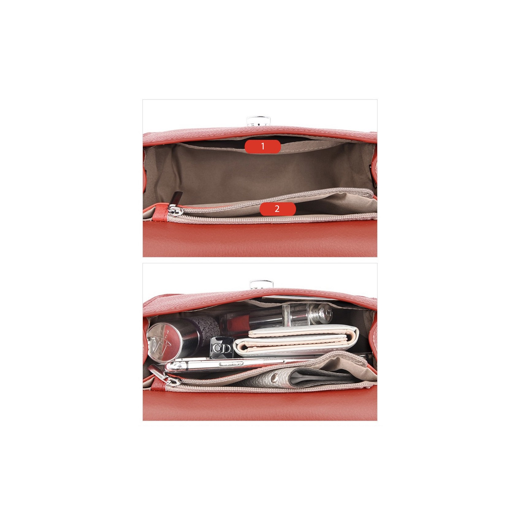 Жіноча шкіряна сумка-клатч Erin червона