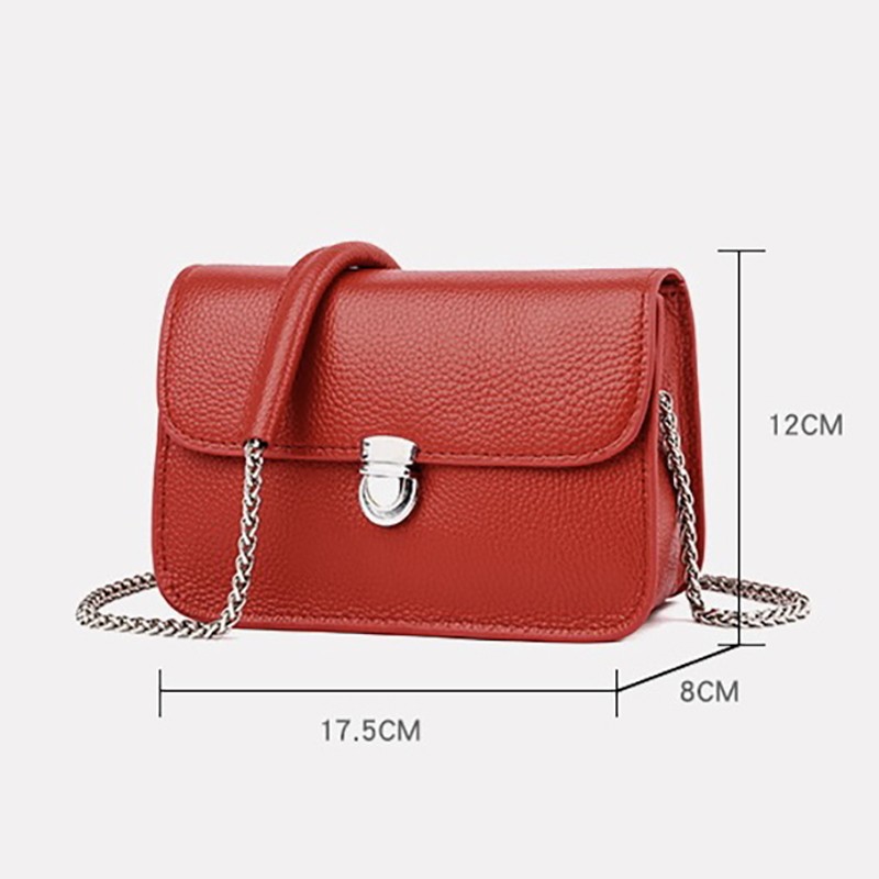 Жіноча шкіряна сумка-клатч Erin червона - 11 фото