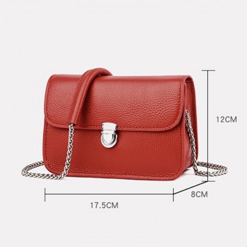 Жіноча шкіряна сумка-клатч Erin червона фото