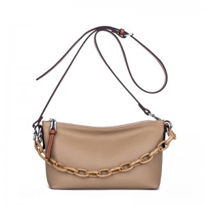 Женская кожаная сумка через плечо Molly светло-коричневая
