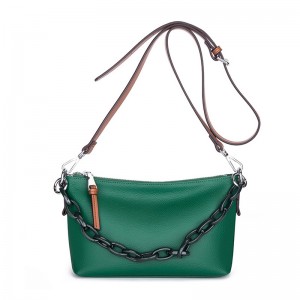 Жіноча шкіряна сумка через плече Molly зелена