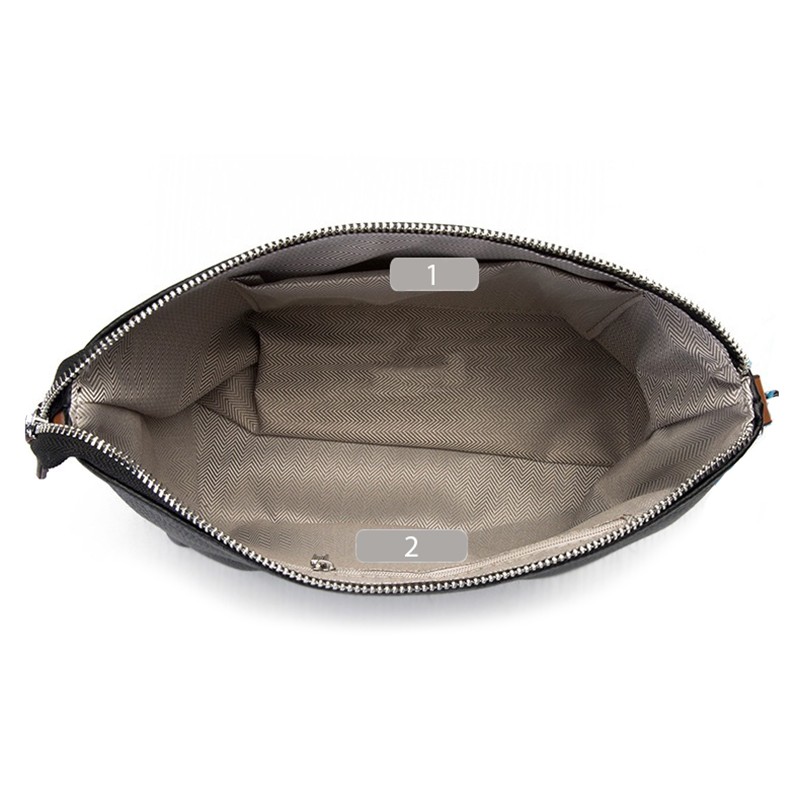 Женская кожаная сумка через плечо Molly черная - 7 фото