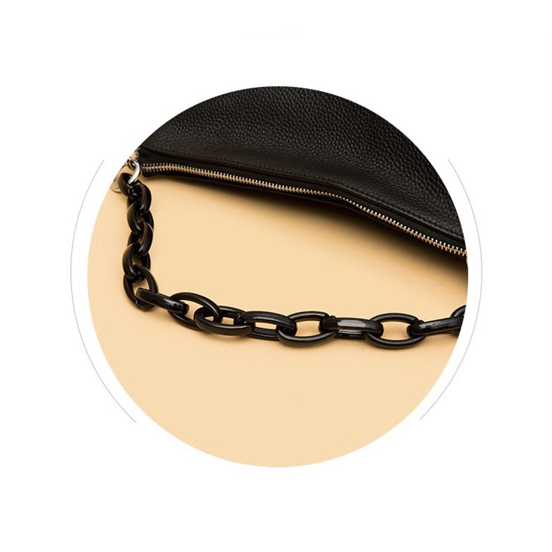 Женская кожаная сумка через плечо Molly черная - 13 фото