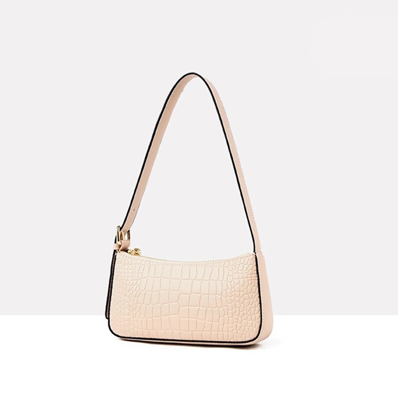 Женская кожаная сумка Ella персиковая - 2 фото