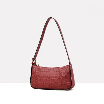 Женская кожаная сумка Ella красная фото