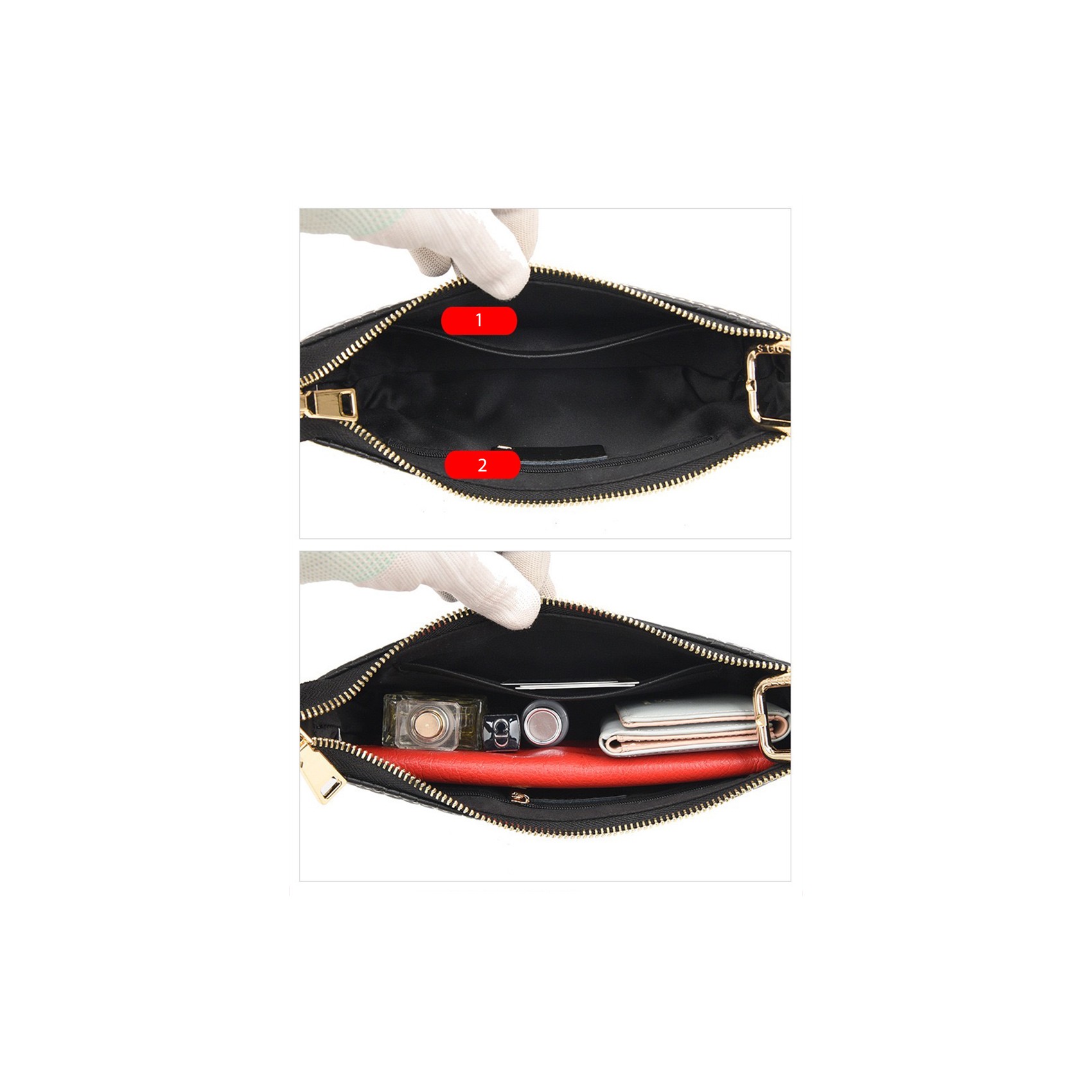 Жіноча шкіряна сумка Ella чорна