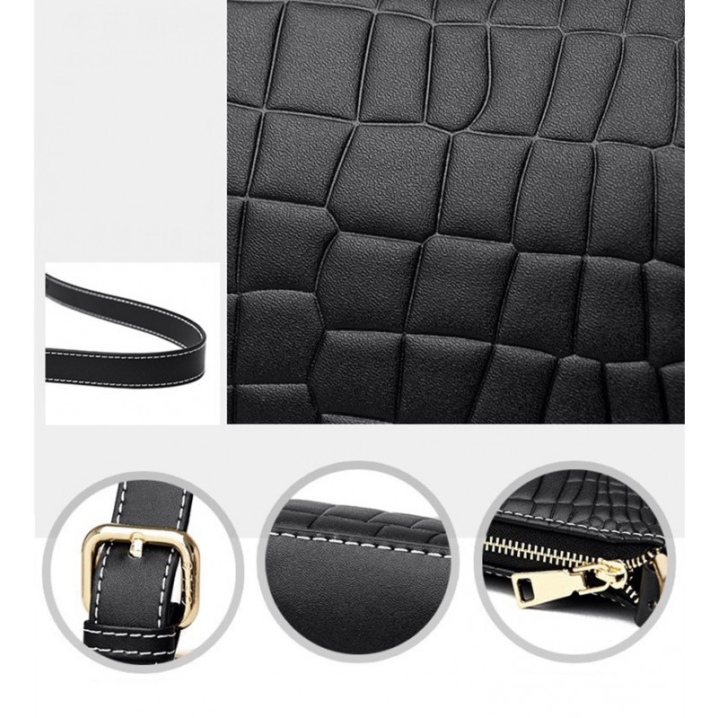 Женская кожаная сумка Ella черная - 6 фото