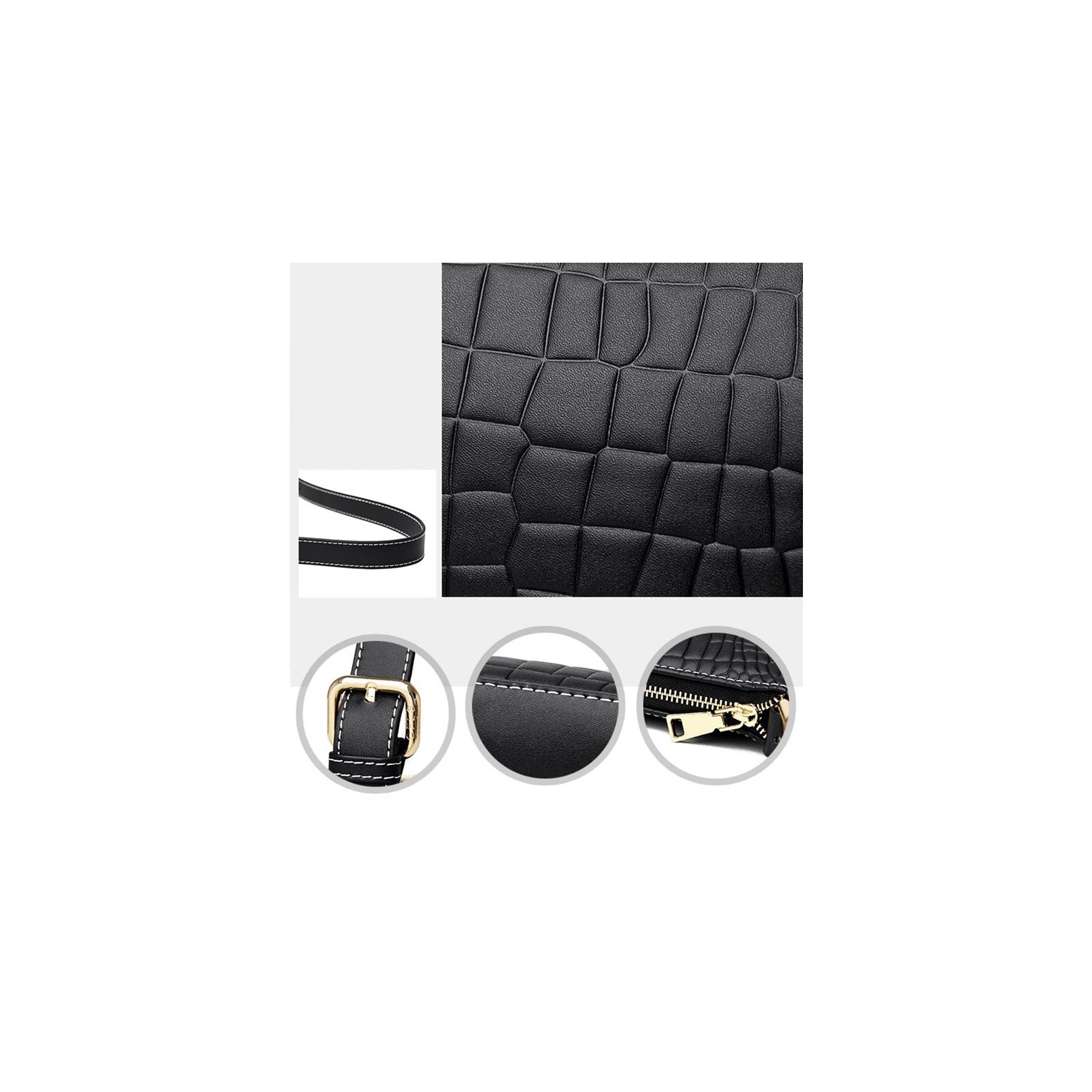 Жіноча шкіряна сумка Ella чорна