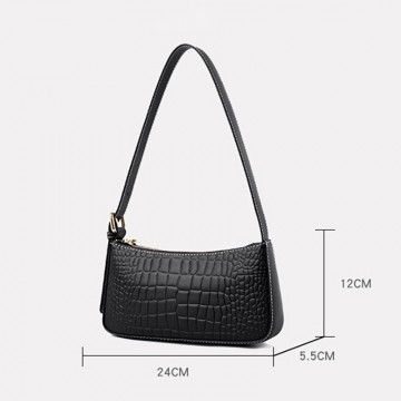 Женская кожаная сумка Ella черная фото