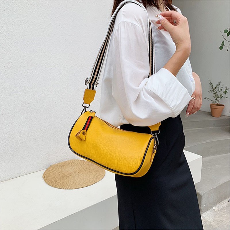 Жіноча шкіряна сумка Alice жовта фото