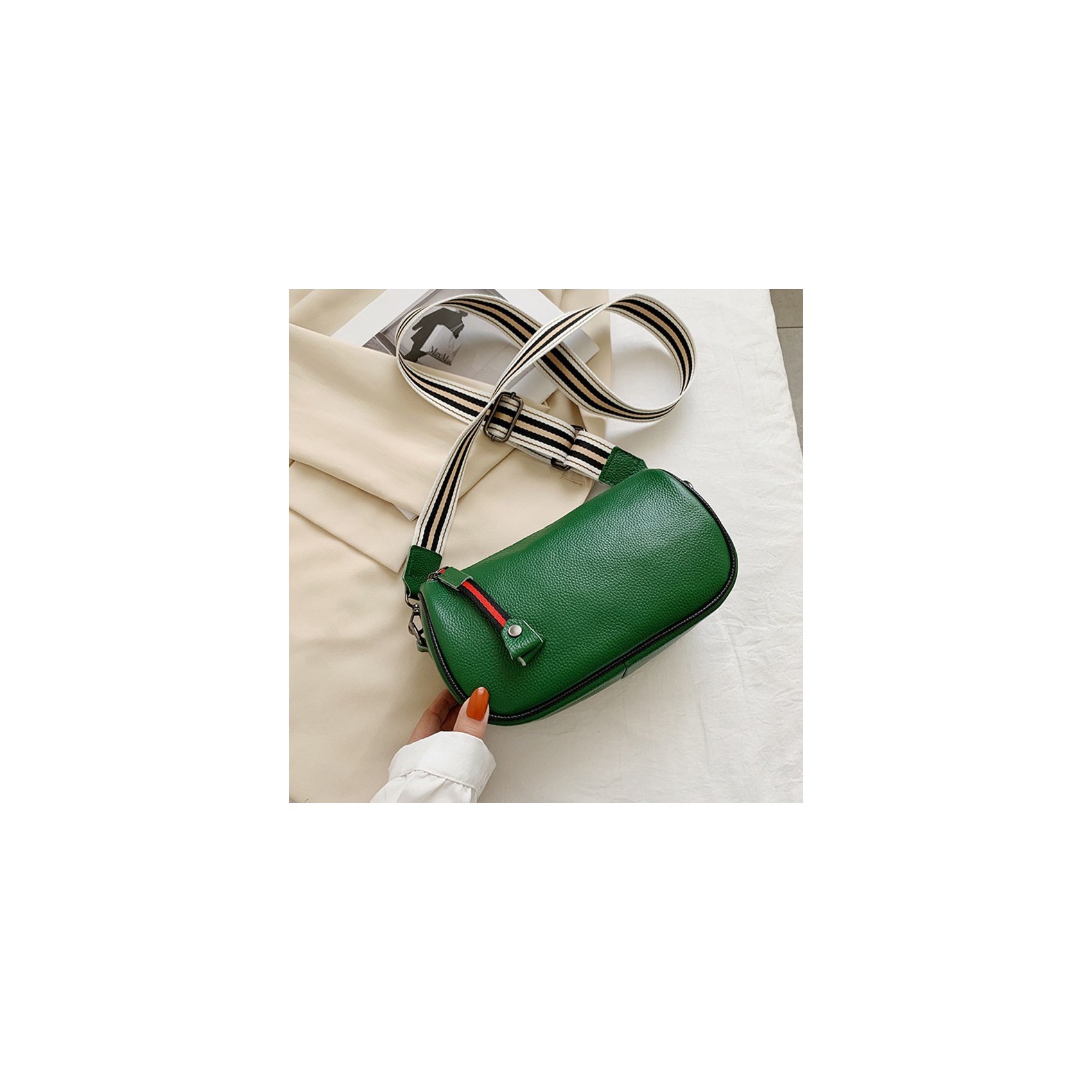 Жіноча шкіряна сумка Alice зелена