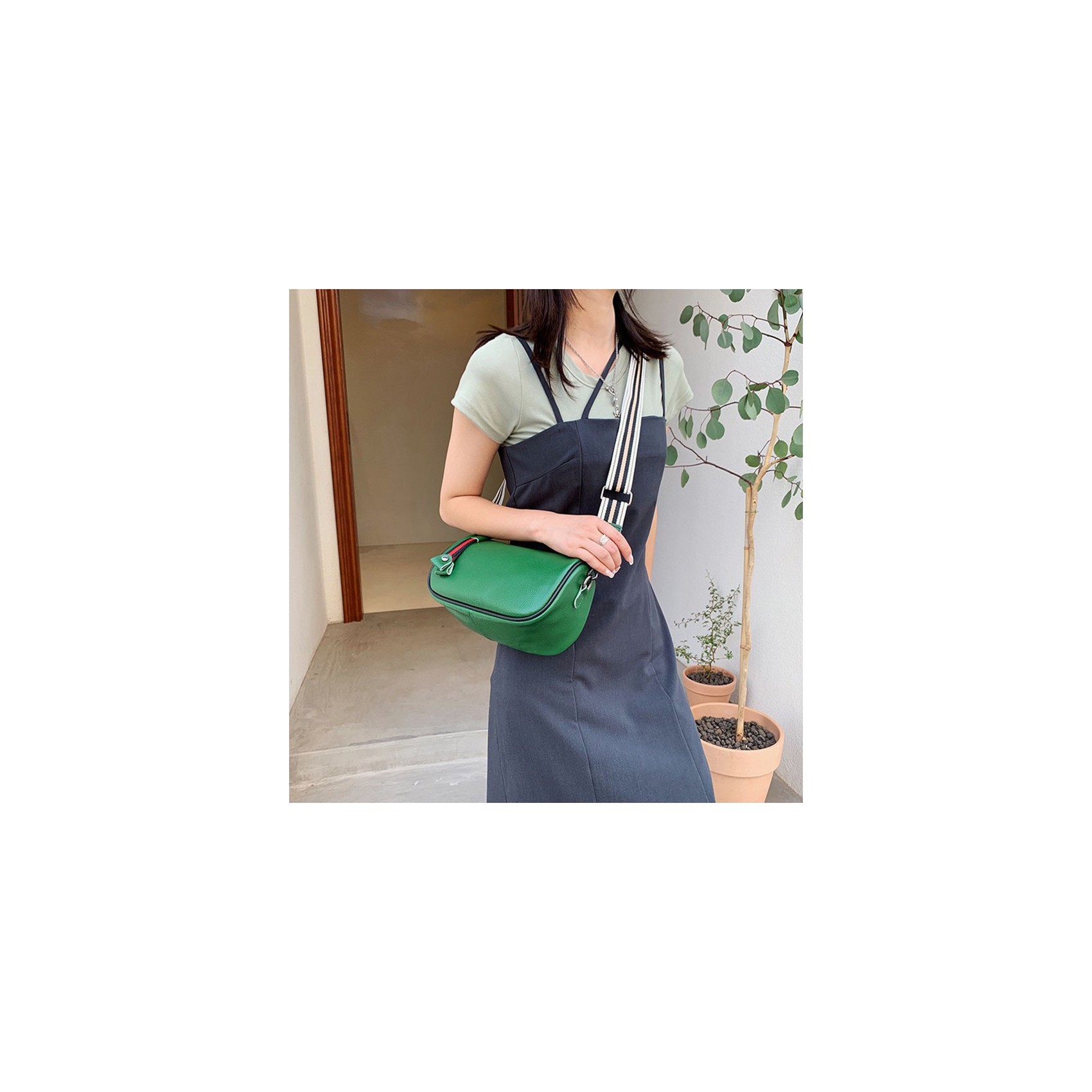 Жіноча шкіряна сумка Alice зелена