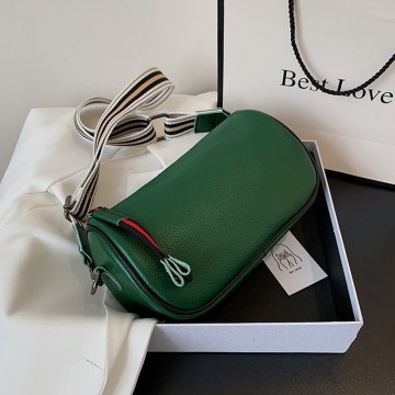 Жіноча шкіряна сумка Alice зелена фото