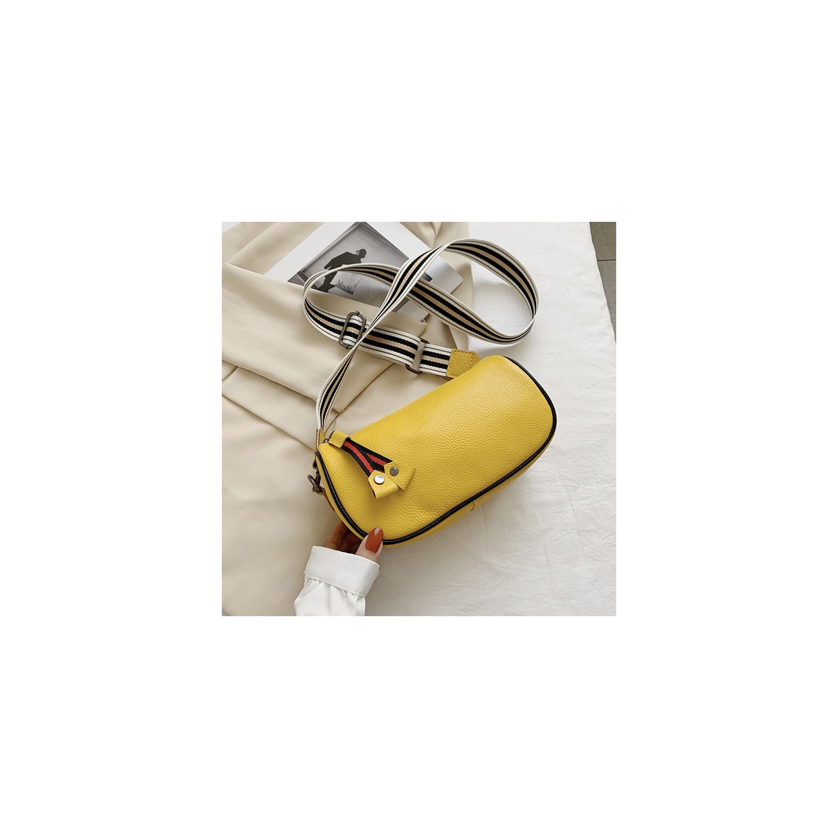 Жіноча шкіряна сумка Alice жовта