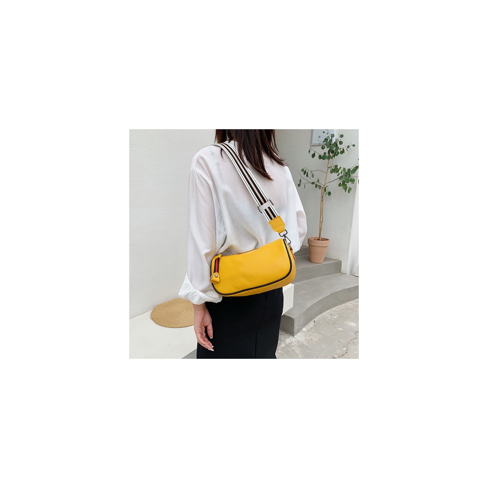 Жіноча шкіряна сумка Alice жовта