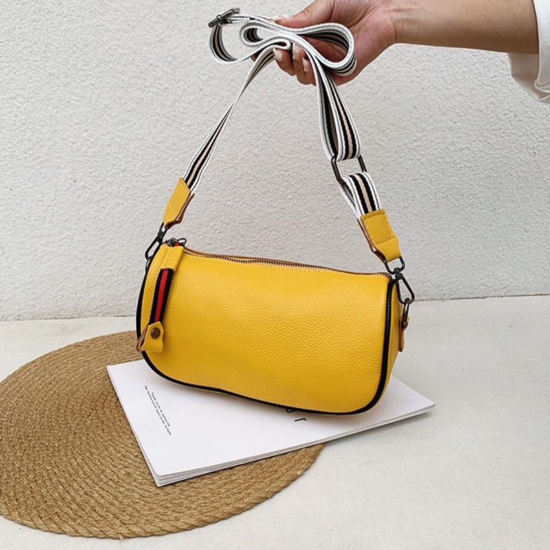 Жіноча шкіряна сумка Alice жовта - 9 фото