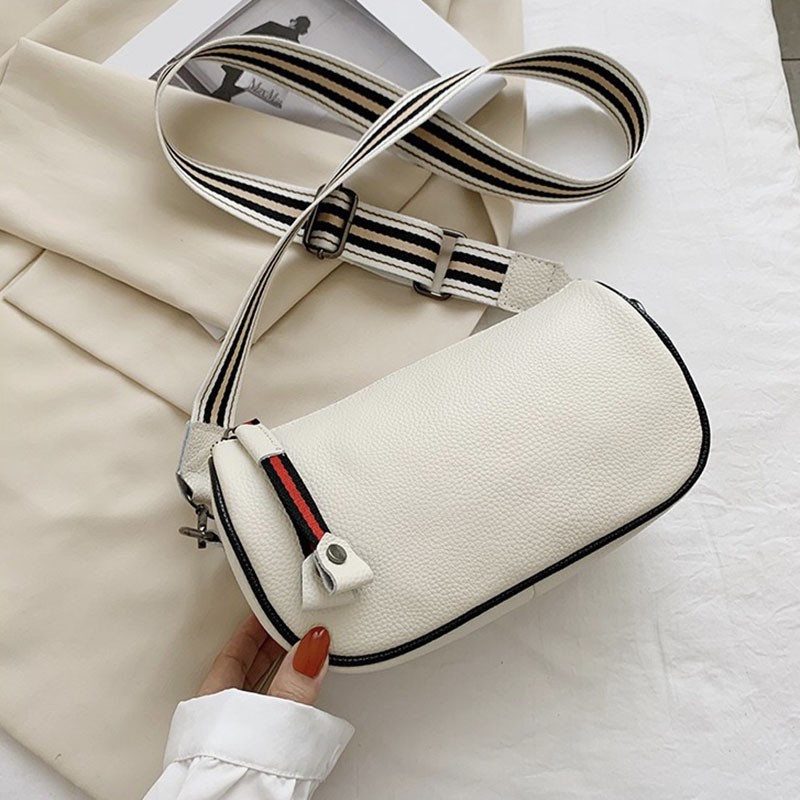 Женская кожаная сумка Alice белая - 1 фото