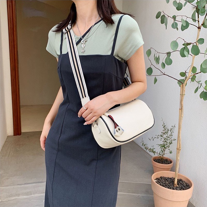 Жіноча шкіряна сумка Alice біла - 2 фото