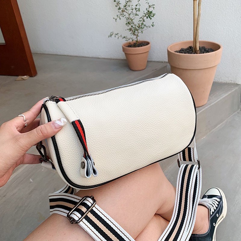 Жіноча шкіряна сумка Alice біла - 5 фото