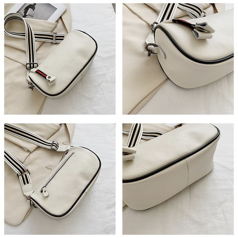 Жіноча шкіряна сумка Alice біла - 6 фото