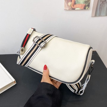 Женская кожаная сумка Alice белая фото