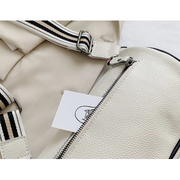 Жіноча шкіряна сумка Alice біла фото