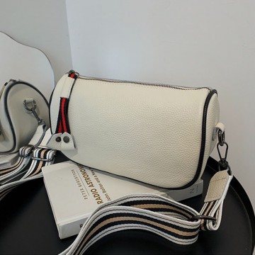 Жіноча шкіряна сумка Alice біла фото