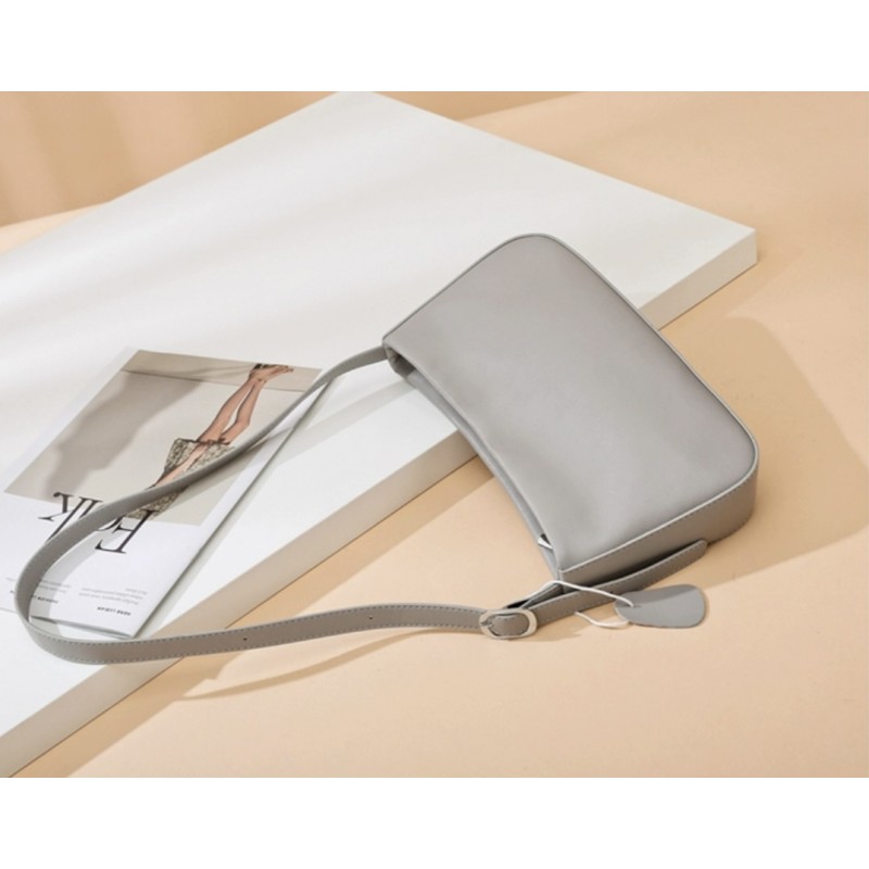 Женская кожаная сумка Julia серая - 3 фото