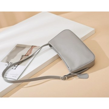 Жіноча шкіряна сумка Julia сіра фото