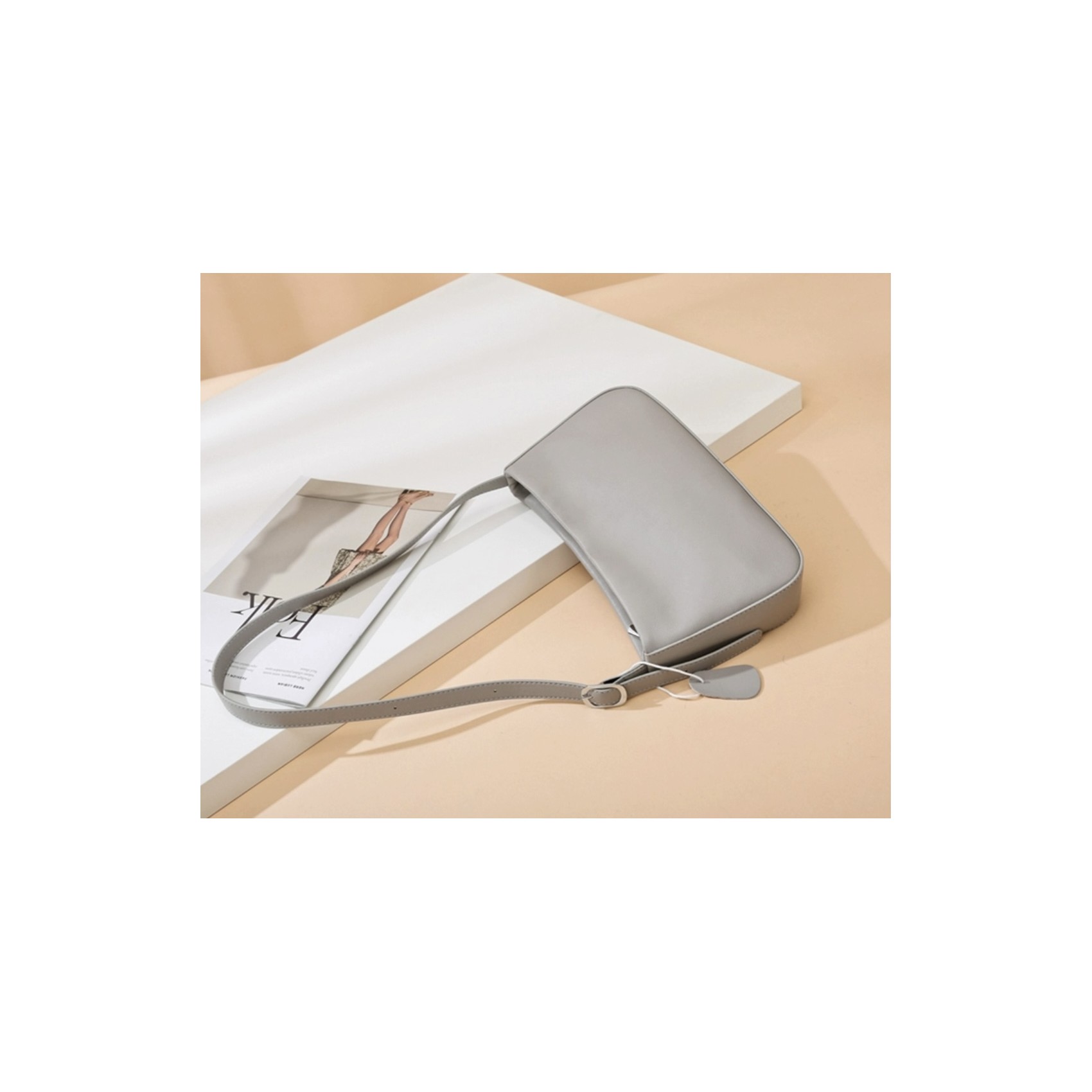 Жіноча шкіряна сумка Julia сіра