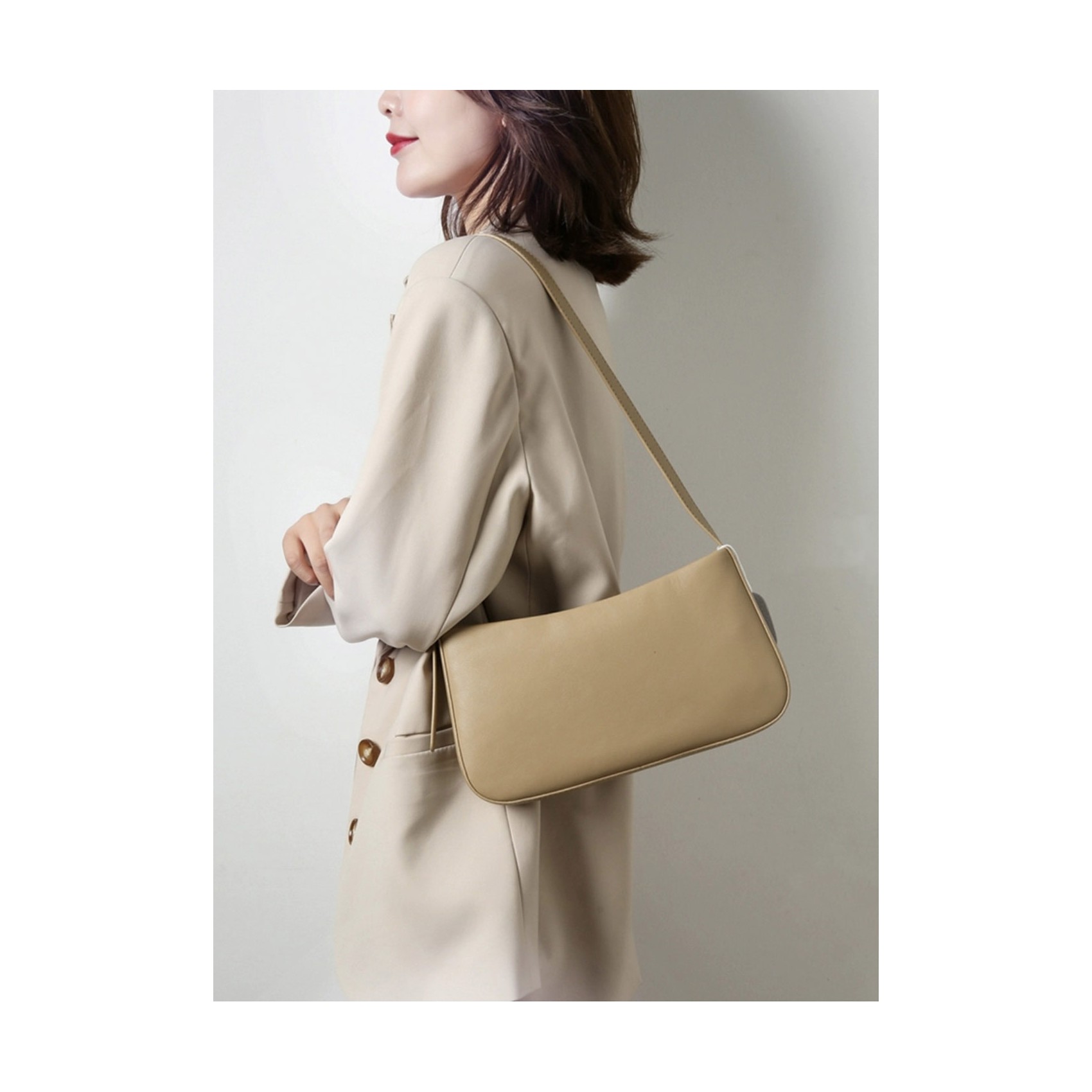 Жіноча шкіряна сумка Julia бежева