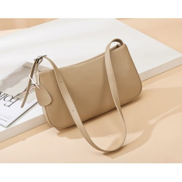 Женская кожаная сумка Julia бежевая фото