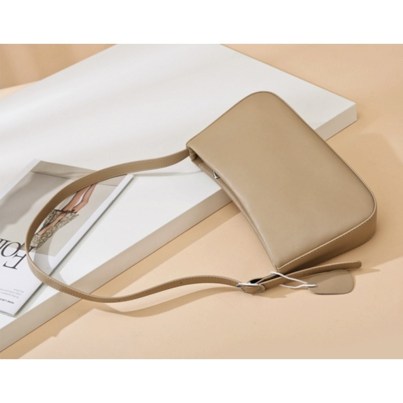 Жіноча шкіряна сумка Julia бежева - 3 фото