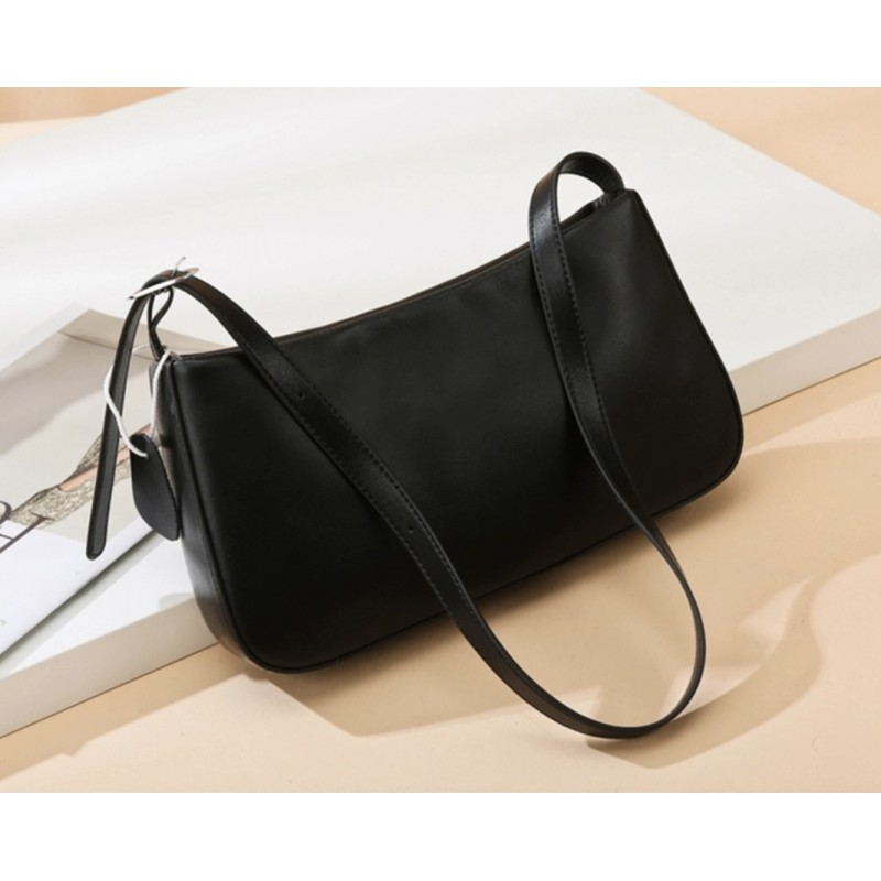 Жіноча шкіряна сумка Julia чорна - 6 фото